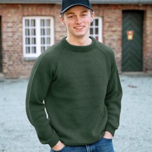 Stickad tröja Ultimat till män - garnpaket i Bluum Soft Merino Ull