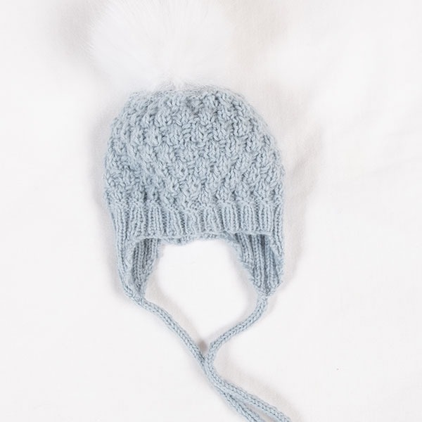 Stickat set Bebisset Bubblor - garnpaket i Bluum Pure Eco baby Wool