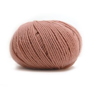 Stickat set Bebisset Bubblor - garnpaket i Bluum Pure Eco baby Wool Stickning 9-12 mån Dus gammelrosa