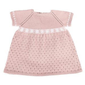 Stickad klänning Alva - garnpaket i Bluum Soft Merino Ull