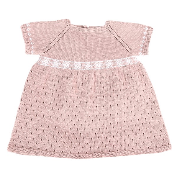 Stickad klänning Alva - garnpaket i Bluum Soft Merino Ull