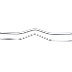 Flätstickor i grå aluminium (set med 2 stickor)