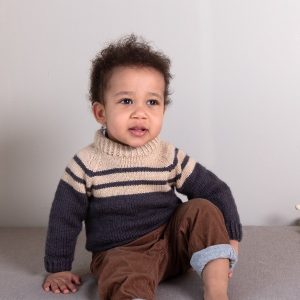 Stickad tröja Anton - garnpaket från Bluum i Sunset in Sahara