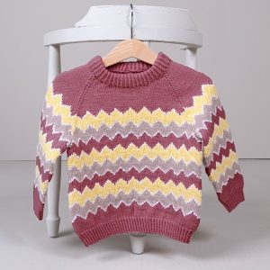 Stickad tröja Lollipop - garnpaket i Bluum Soft Merino Ull