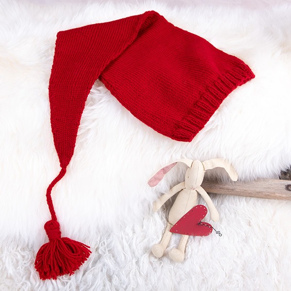 Stickat set Julväst 4 frg m/knäbyxa och tomteluva - garnpaket i Bluum Soft Merino Ull