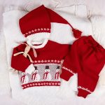 Stickningsset Snögubbe tröja m/byxor och tomteluva - garnpaket i Bluum Soft Merino Ull
