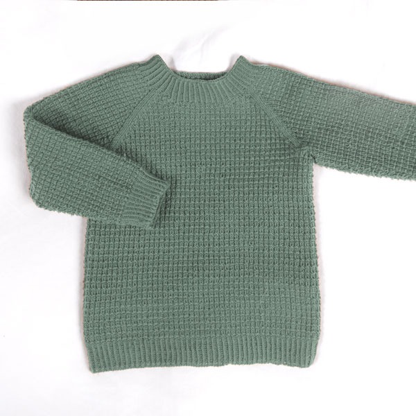 Stickad tröja Hugo med mössa, fler färger - garnpaket i Bluum Soft Merino Ull