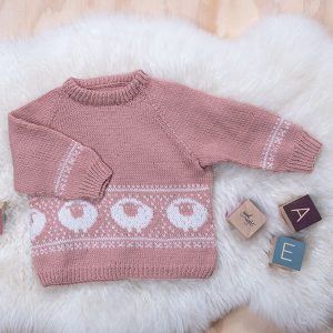 Stickat set Lammet - garnpaket i Bluum Pure Eco Baby Woo