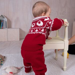 Stickat set Lammet kofta och byxa - garnpaket i Bluum Pure Eco Baby Woo
