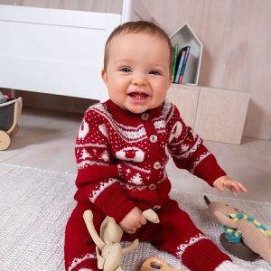 Stickat set Lammet kofta och byxa - garnpaket i Bluum Pure Eco Baby Woo