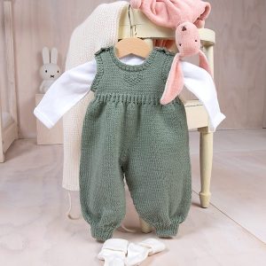 Stickad sparkbyxa Hjärta - garnpaket i Bluum Pure Eco baby Woo