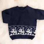 Stickad tröja Fiskebåt - garnpaket i Bluum Pure Eco Baby Wool