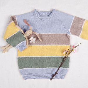 Stickad tröja Sockervadd - garnpaket i Bluum Soft Merino Ul