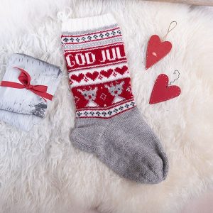 Stickade Julstrumpor Snögubbe och Rudolf - garnpaket i Bluum Pure Eco Baby Woo