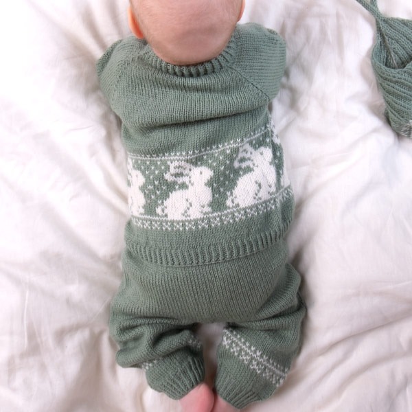 Stickat set Kanin - garnpaket i Bluum Pure Eco Baby Woo