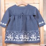 Stickad klänning Fiskebåt - garnpaket i Bluum Pure Eco Baby Wool