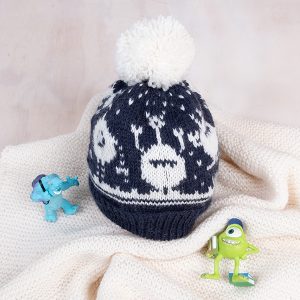 Stickat set Monstertröja och mössa - garnpaket i Bluum Pure Eco Baby Woo