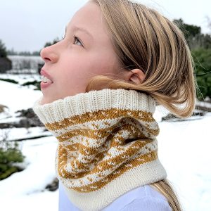 Bluum stickning - gratis stickmönster - Oskar-fuskkrage till barn/vuxen i Soft Merino Ull