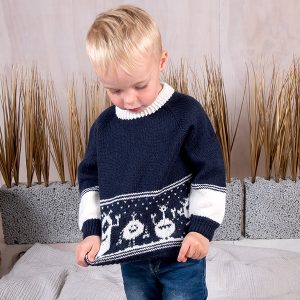 Stickat set Monstertröja och mössa - garnpaket i Bluum Pure Eco Baby Woo