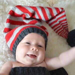 Stickad Tomteluva och Julstrumpa Tomte - garnpaket i Bluum Pure Eco Baby Woo