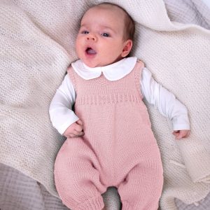 Stickad sparkbyxa Hjärta - garnpaket i Bluum Pure Eco baby Woo