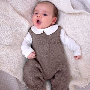 Stickad sparkbyxa Hjärta - garnpaket i Bluum Pure Eco baby Woo