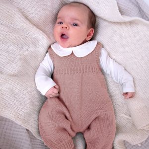 Stickad sparkbyxa Hjärta - garnpaket i Bluum Pure Eco baby Woo