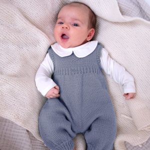 Stickad sparkbyxa Hjärta - garnpaket i Bluum Pure Eco baby Woo