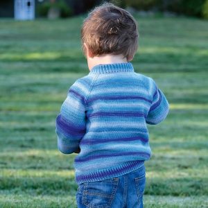 Stickad Tröja Färgspel - garnpaket i Bluum Soft Merino Ul