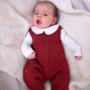 Stickad sparkbyxa Hjärta - garnpaket i Bluum Pure Eco baby Woo