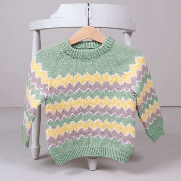 Stickad tröja Lollipop - garnpaket i Bluum Soft Merino Ull
