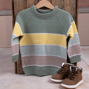 Stickad tröja Sockervadd - garnpaket i Bluum Soft Merino Ul