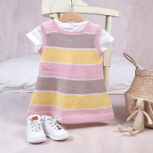 Stickad tunika Sockervadd - garnpaket i Bluum Soft Merino Ul