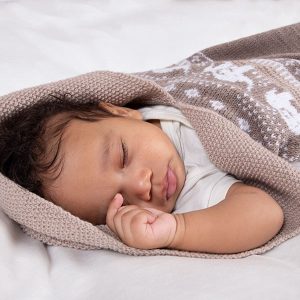 Stickad Myspåse Elefanterna badar - garnpaket i Bluum Soft Merino Ul