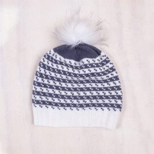 Stickat set Oskar-tröja och mössa - garnpaket i Bluum Soft Merino Ul
