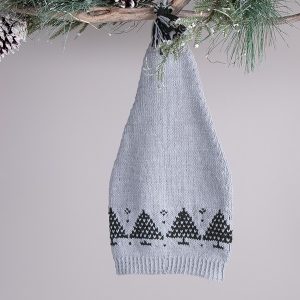 Stickad tröja Julgran m/luva - garnpaket i Bluum Soft Merino Ul