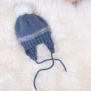 Stickat set Traktor - garnpaket i Bluum Pure Eco Baby Wool