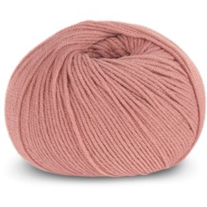 Stickad kofta Madicken - garnpaket i Bluum Soft Merino Ull Stickning 4-6 år Dus rose