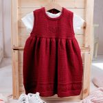 Stickad klänning Hjärta - garnpaket i Bluum Pure Eco Baby Wool
